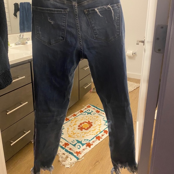 Fringe Bottom Jeans - Picture 2 of 2